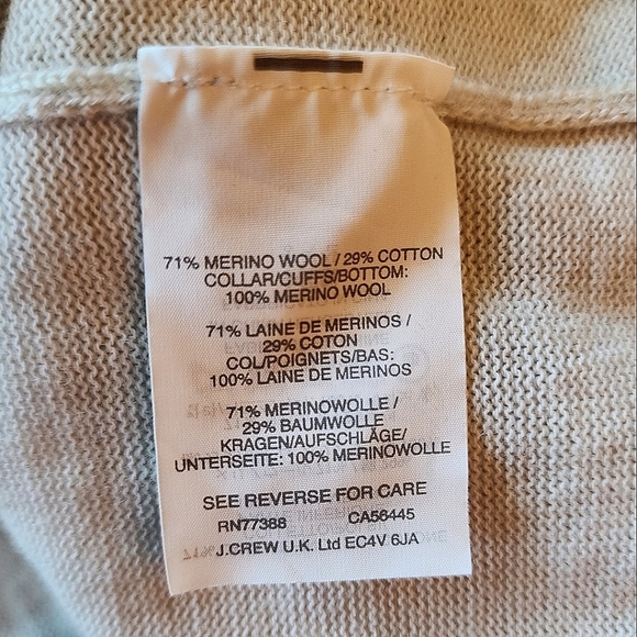 J. Crew wool blend light gray silver crewneck high low hem sweater M - Picture 11 of 14